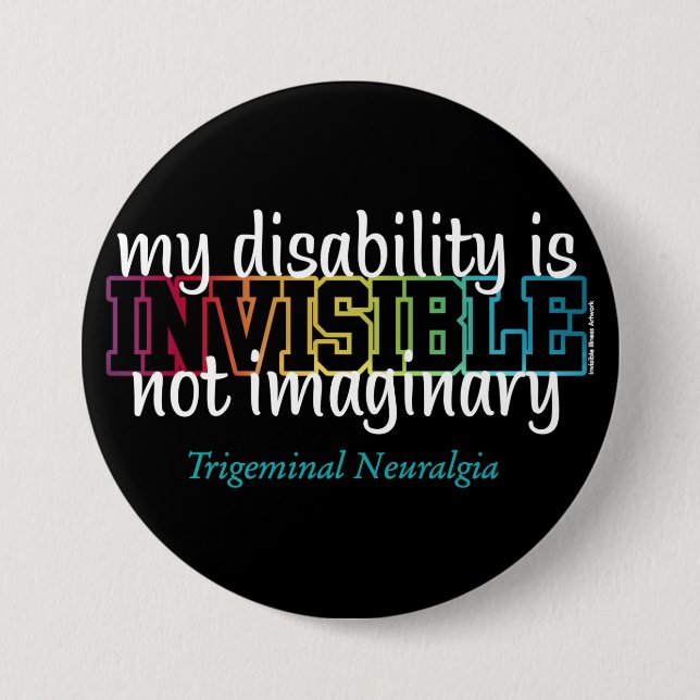 INVISIBLE...TN 7.5 CM ROUND BADGE (Front)