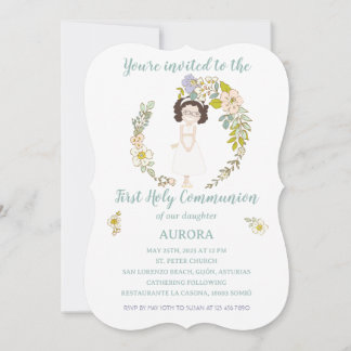 Invitación AURORA Primera Comunión Invitation