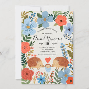 Invitación Baby Shower Hedgehog Love Invitation