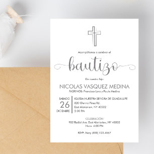 Invitacion Bautizo for Baby Girl or Boy Baptism Invitation