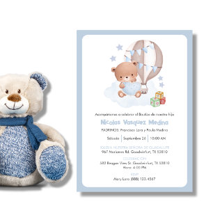 Invitacion Bautizo For Boys Christening Baptism Invitation