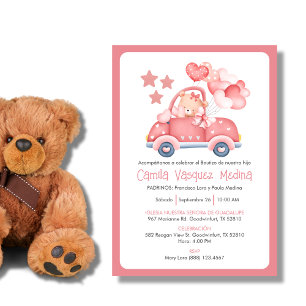 Invitacion Bautizo For Girls Catholic Baptism Invitation