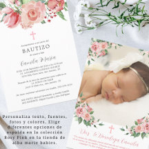 Invitación Bautizo Niña Spanish Baptism for Girls