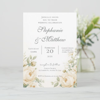 Invitación Boho Floral Wedding Invitation