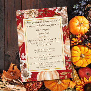 Invitación Cena de Acción de Gracias Cristiana Invitation