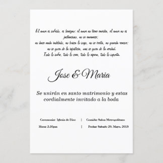 invitacion cristiana para bodas colour blanco invitation