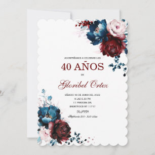 Invitación de 40 Años Mujer Invitation