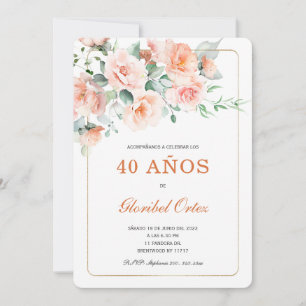 Invitación de 40 Años Mujer Invitation