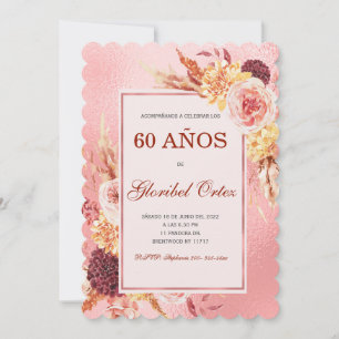 Invitación de 60 Años Mujer Invitation