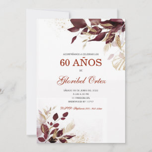 Invitación de 60 Años Mujer Invitation