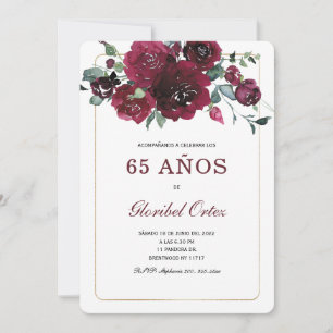 Invitación de 65 Años Mujer Invitation