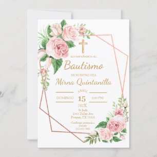 Invitación de bautismo para niña invitation
