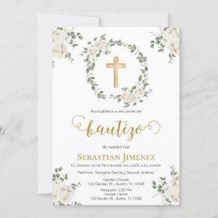 Invitación de bautizo en español invitation