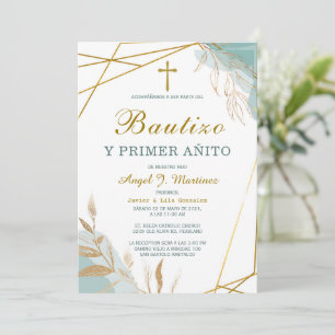 Invitación de Bautizo Y Primer Añito Invitation