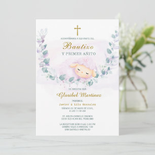 Invitación de Bautizo Y Primer Añito Invitation