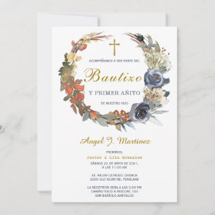 Invitación de Bautizo Y Primer Añito Invitation