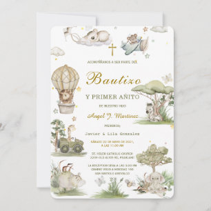 Invitación de Bautizo Y Primer Añito Invitation