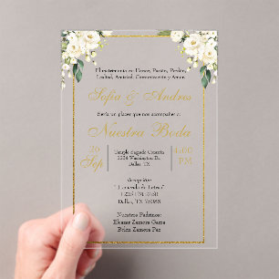invitación de boda acrílico acrylic invitations