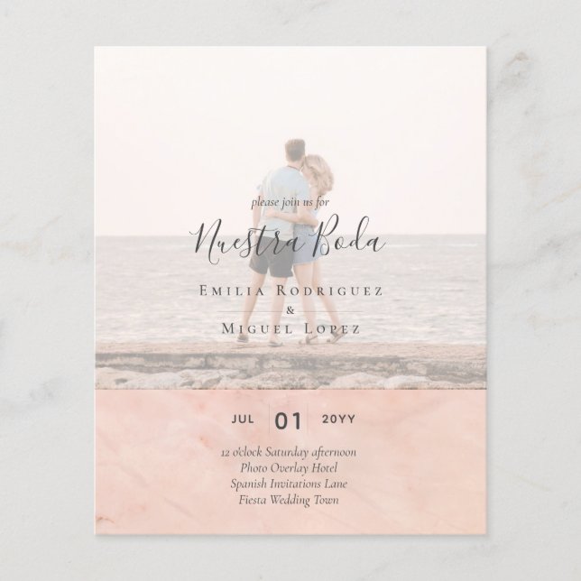Invitación de Boda con Superposición de Fotos Flyer (Front)