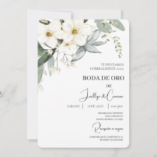 Invitación de boda de oro invitation