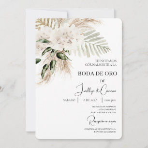 Invitación de boda de oro invitation