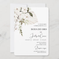 Invitación de boda de oro