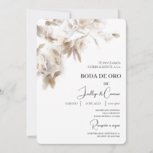 Invitación de boda de oro invitation