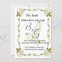 Invitación de Boda Elegante Dorado