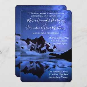 Invitacion de Boda Noche Estrellada en la Montaña Invitation