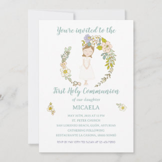 Invitación de Comunión MICAELA Invitation