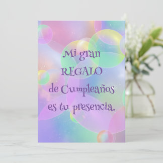 Invitación de Cumpleaños - Burbujas Invitation