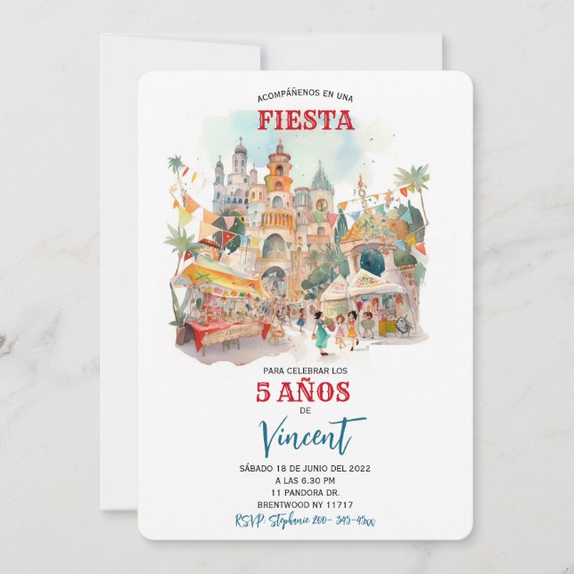 Invitación de Fiesta 40 Años Mujer Invitation (Front)