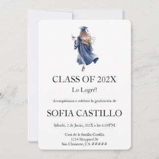 Invitación de graduation en español invitation
