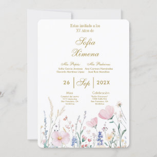 Invitación de quinceañera elegante invitation