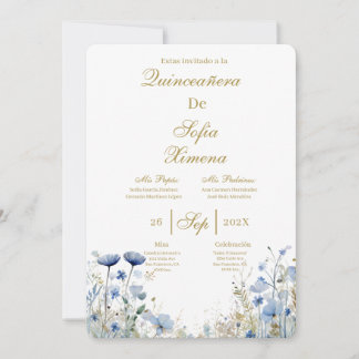 Invitación de quinceañera elegante  invitation