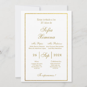 Invitación de quinceañera elegante invitation