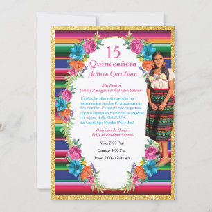 Invitación de Quinceañera Mexicana Invitation