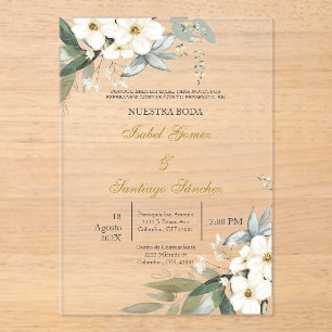 Invitación en Español para boda Acrylic Invitations