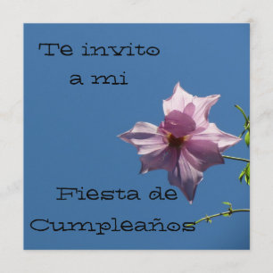Invitación - Fiesta de Cumpleaños - Azul y Rosa Invitation