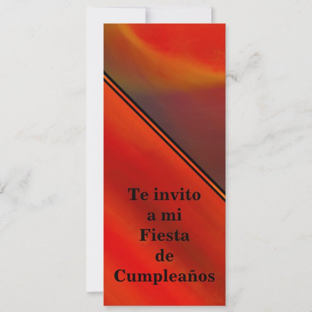 Invitación - Fiesta de Cumpleaños - Naranja Invitation (Front)