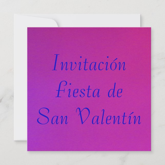 Invitación - Fiesta de San Valentín - Púrpura-rosa Invitation (Front)