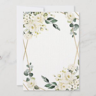 Invitacion Flores Blancas para boda Invitation