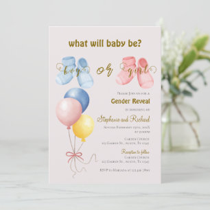 Invitación Gender Reveal Invitation