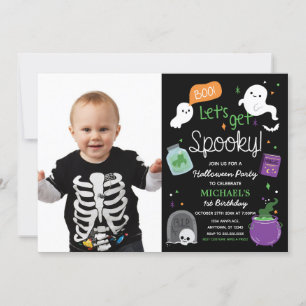 Invitación Halloween Party One Birthday photo Invitation
