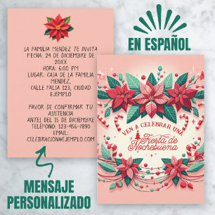Invitación Mexican Fiesta de Nochebuena Spanish Invitation