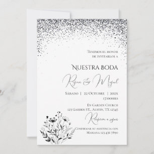 Invitación Minimalist Spanish Wedding Invitation