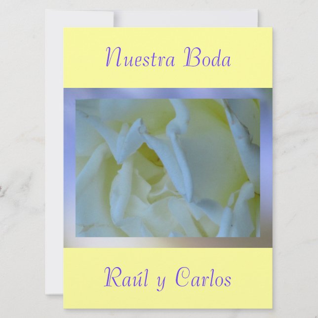 Invitación - Nuestra Boda - Amarilla y Azul Invitation (Front)