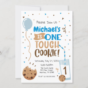 Invitación One Tough Cookie First Birthday Invitation