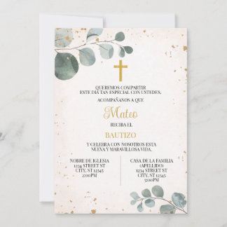 INVITACION PARA EVENTO RELIGIOSO DE NINO INVITATION