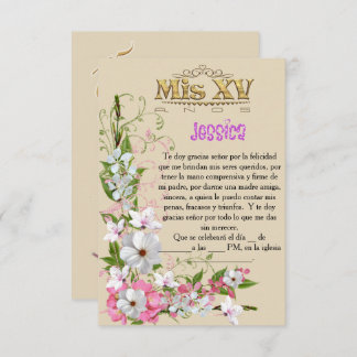 Invitación para fiesta de 15 años invitation